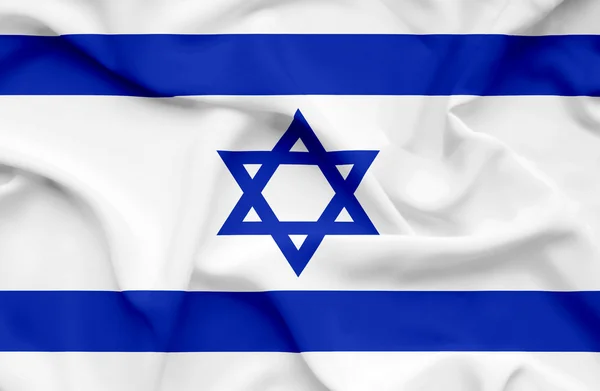 İsrail dalgalanan bayrak — Stok fotoğraf