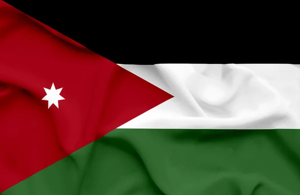 Jordan waving flag — Stock Photo, Image