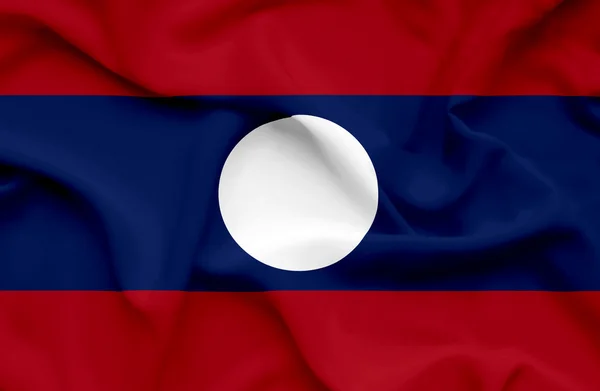 Laos ondeando bandera — Foto de Stock