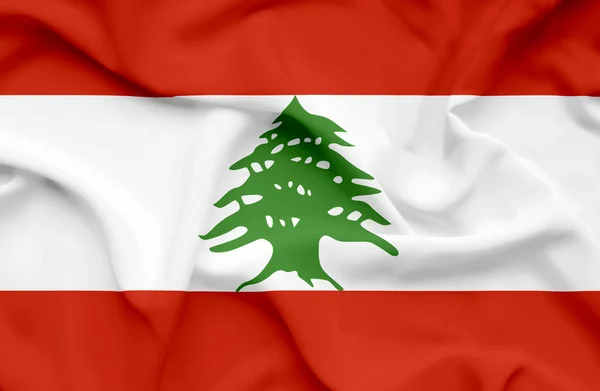 Lebanon waving flag — Stock Photo, Image