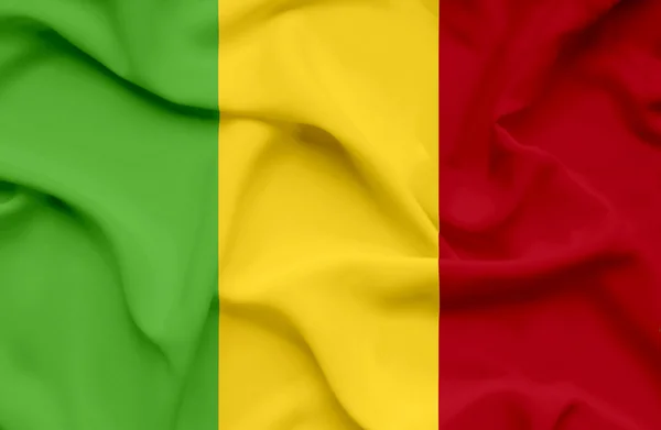 Mali schwenkt Flagge — Stockfoto