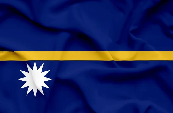 Nauru viftande flagga — Stockfoto