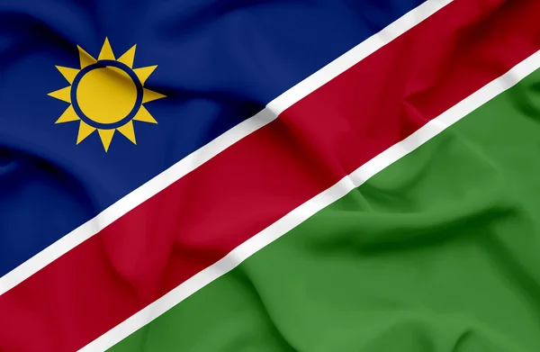 Намібія розмахував прапором — стокове фото