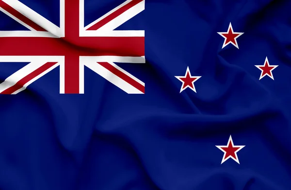 New Zealand waving flag — Stock Photo, Image