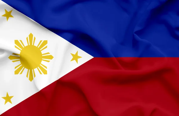 Filippinerna viftande flagga — Stockfoto