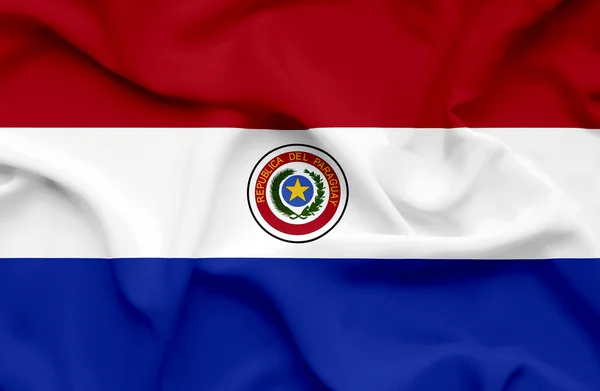 Paraguay waving flag — Stock Photo, Image