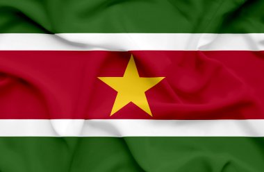 Suriname waving flag clipart