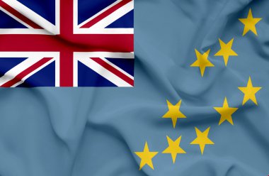 Tuvalu dalgalanan bayrak