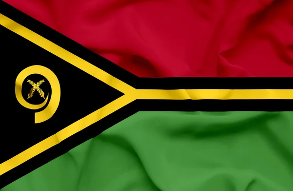 Vanuatu schwenkt Flagge — Stockfoto