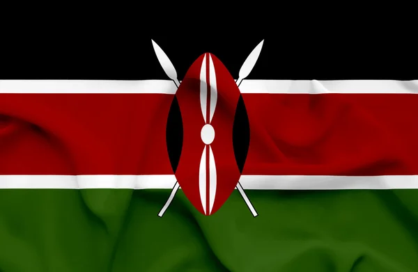 Kenya viftande flagga — Stockfoto