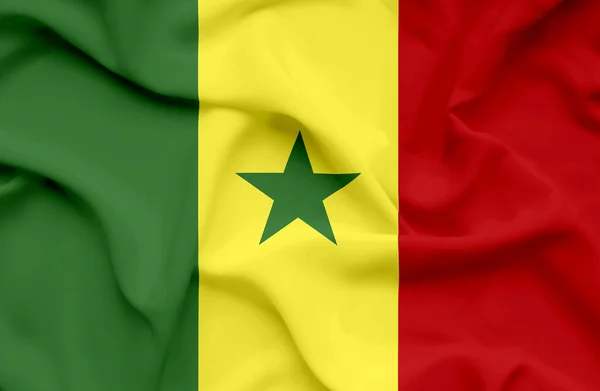 Senegal waving flag — Stock Photo, Image