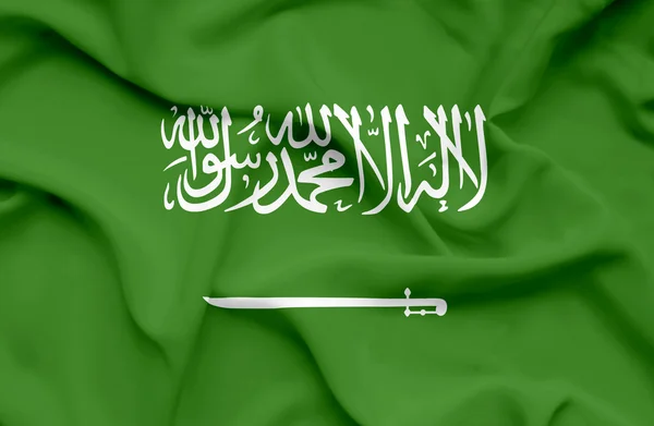 Arabia Saudita ondeando bandera —  Fotos de Stock