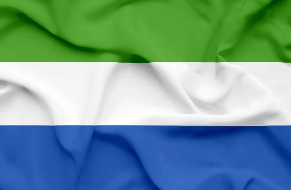 Wapperende vlag van Sierra leone — Stockfoto