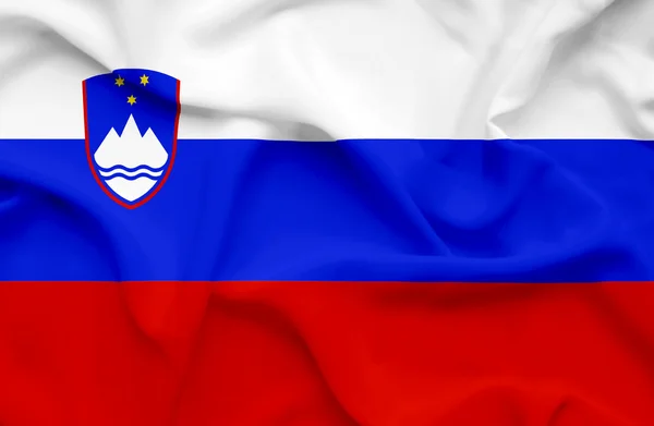 Slovinsko vlající vlajka — Stock fotografie