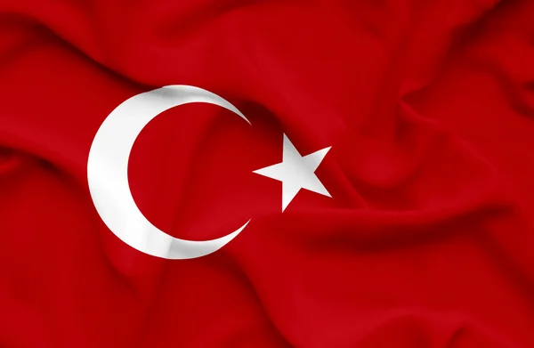 Turkiet viftande flagga — Stockfoto