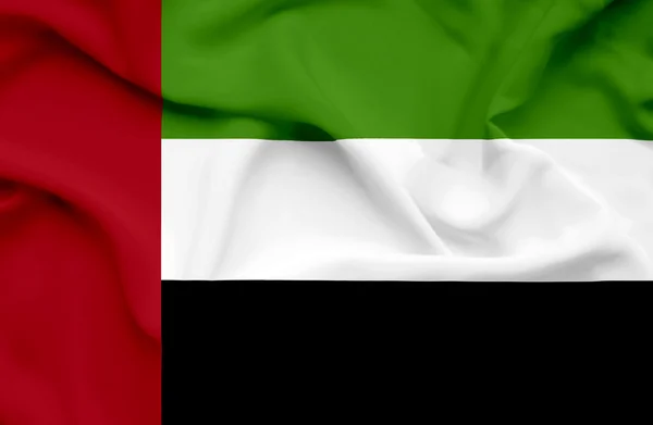 Vereinigte Arabische Emirate schwenken Flagge — Stockfoto