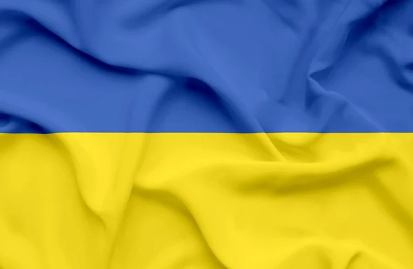 Wapperende vlag van Oekraïne — Stockfoto