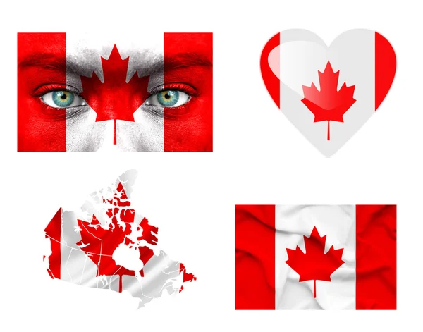 Set of various Canada flags — Stock Photo, Image