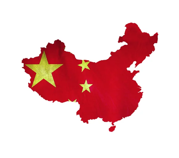 Kaart van china geïsoleerd — Stockfoto