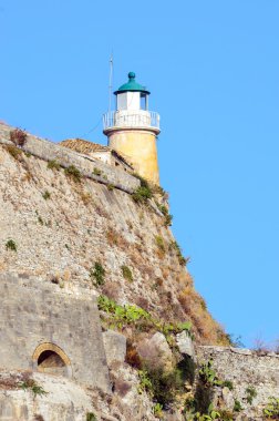 Korfu şehrinde deniz feneri