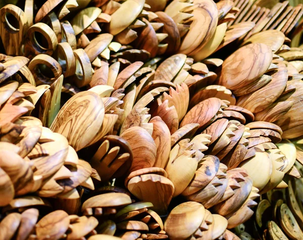 Elementi da cucina in legno sfondo — Foto Stock