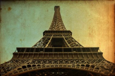 Eyfel Kulesi vintage kartpostal