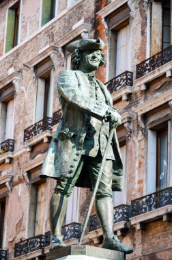 İtalyan oyun yazarı heykeli carlo goldoni Venedik İtalya