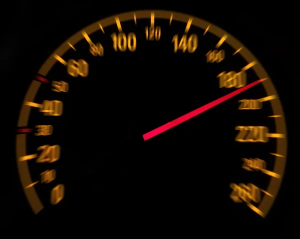 Velocímetro e contador do carro - Conceito de velocidade — Fotografia de Stock