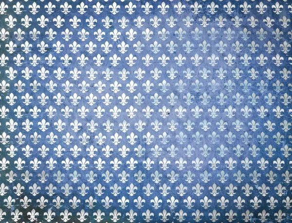 Синий гранж-дамаск — стоковое фото