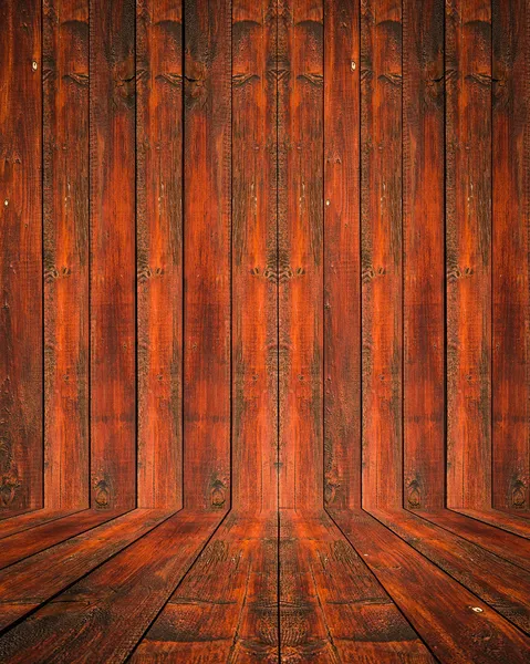 Prázdné dřevěné místnosti — Stock fotografie