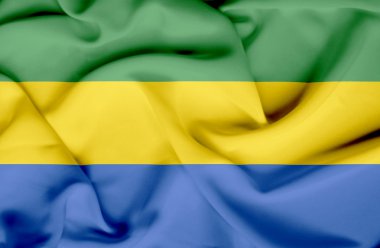 Gabon dalgalanan bayrak