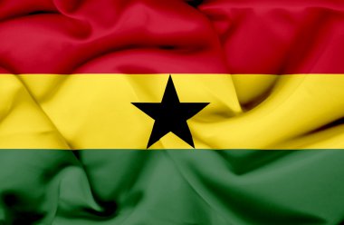 Gana dalgalanan bayrak