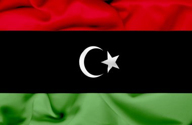Libya dalgalanan bayrak