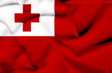 Tonga dalgalanan bayrak