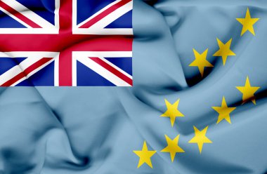 Tuvalu dalgalanan bayrak