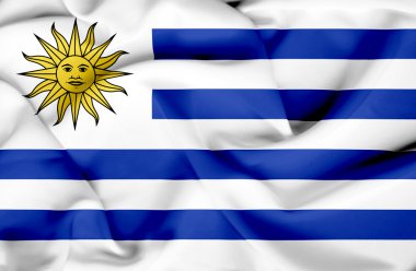Uruguay dalgalanan bayrak