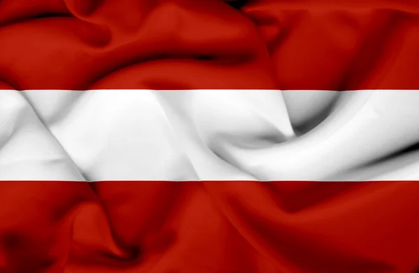 Austria bandiera sventolante — Foto Stock