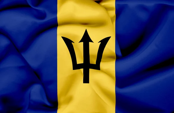 Barbados waving flag — Stock Photo, Image