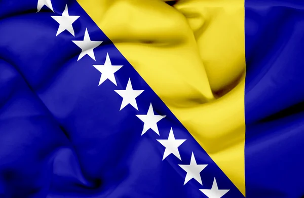 Bosnien och Hercegovina viftande flagga — Stockfoto