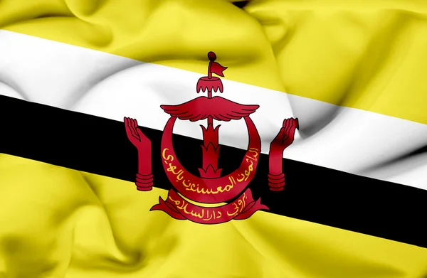 Bandeira acenando Brunei — Fotografia de Stock