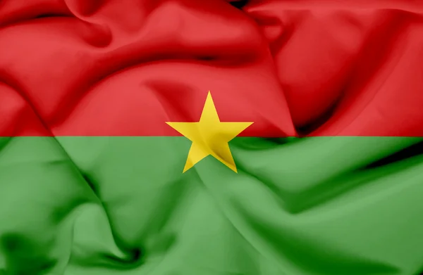 Burkina Faso zwaaiende vlag — Stockfoto