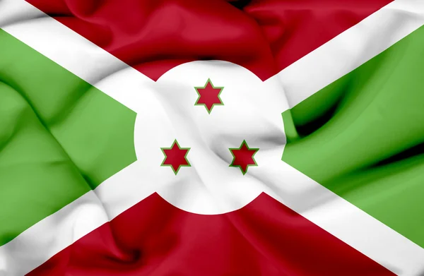 Burundi waving flag — Stock Photo, Image