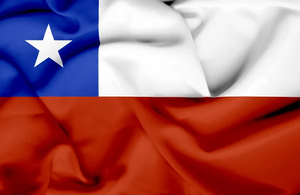 Machać flaga Chile — Zdjęcie stockowe
