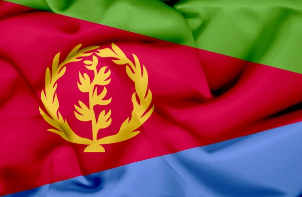 Bandiera sventolante Eritrea — Foto Stock