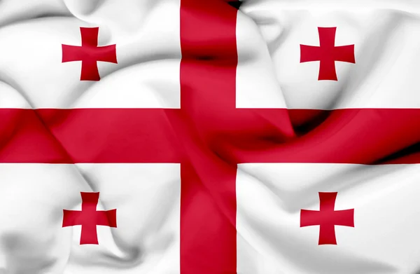 Georgia sventola bandiera — Foto Stock