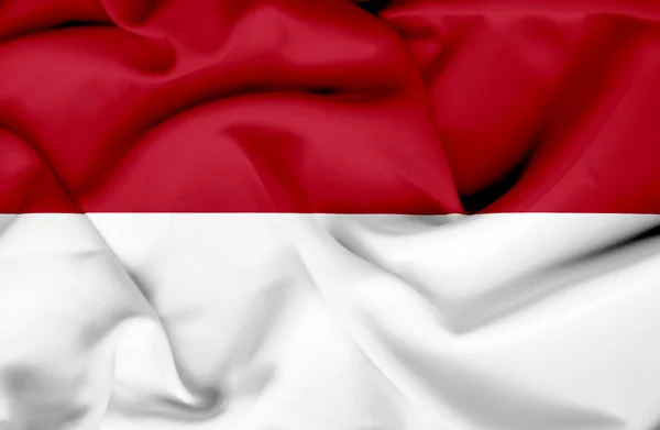 Wapperende vlag van Indonesië — Stockfoto