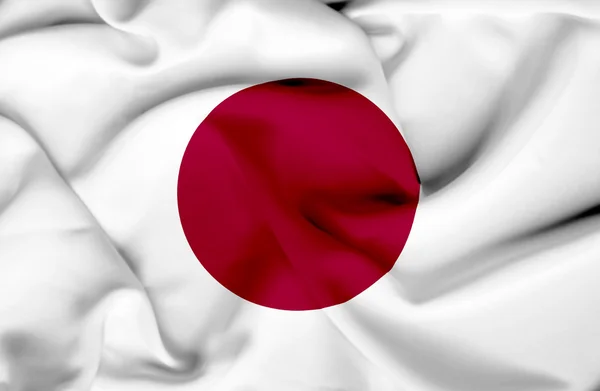 Japan waving flag — Stock Photo, Image