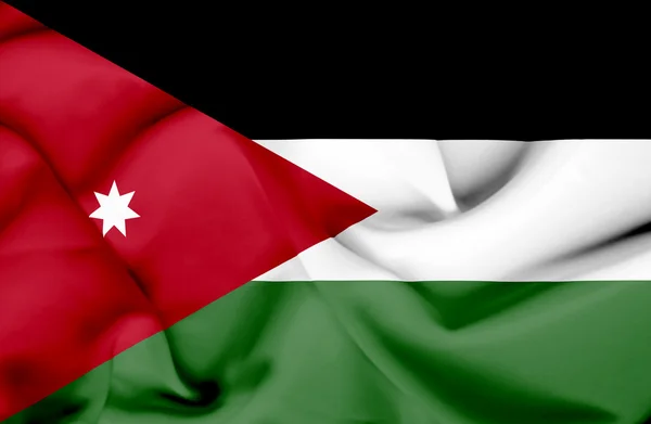Jordânia acenando bandeira — Fotografia de Stock