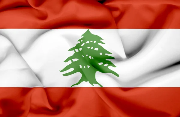 Lebanon waving flag — Stock Photo, Image