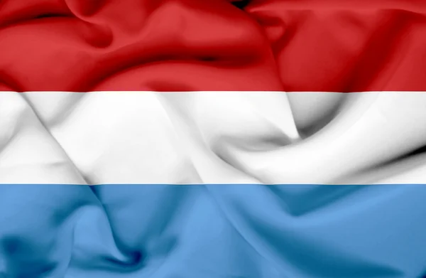 Luxembourg waving flag — Stock Photo, Image